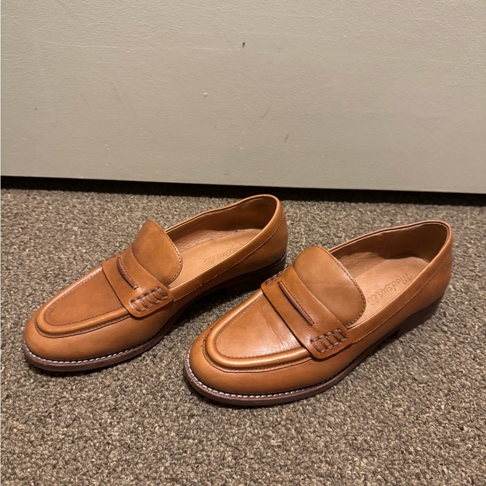 Madewell brown Leather Penny Loafers